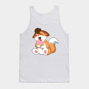 Fox with Strawberry Ice cream Tank Top